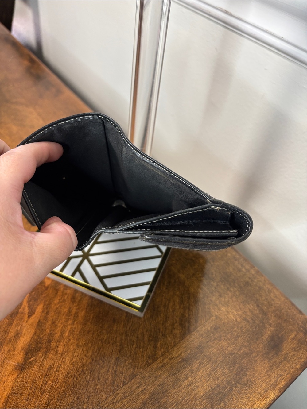 🔥Coach Black Signature Jacquard & Smooth Leather Wallet - Picture 10 of 14